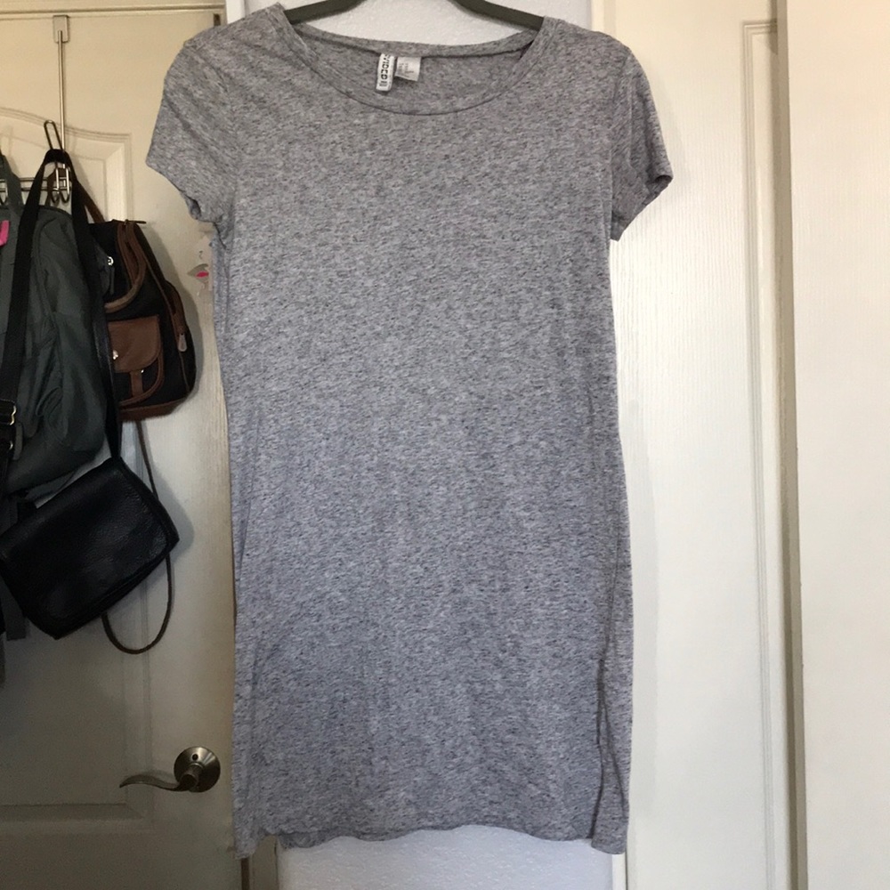 H&M gray mini t-shirt dress